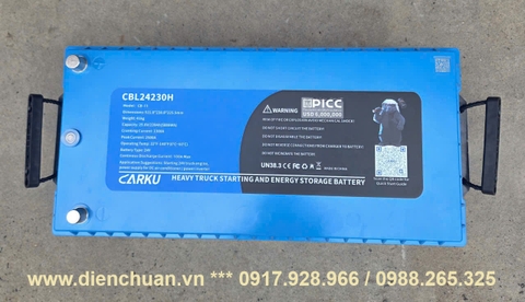 Pin Lithium Carku 25.6V 230Ah dùng cho xe tải cỡ lớn-xe Container đầu kéo Mỹ ( Pin 24V-230Ah)