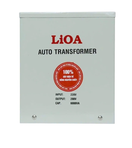 Biến Áp Đổi Nguồn 1 Pha LiOA 6KVA DN0602K2, điện vào 220V ra 200V