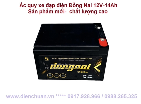 Ắc quy Đồng Nai 12V-14Ah PA12-14/ Ắc quy xe đạp điện Đồng Nai PA12-14 ( 12V 14Ah)