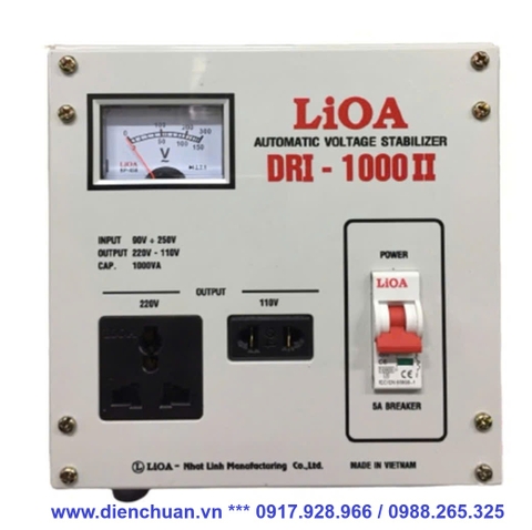 Ổn áp LIOA DRI-1000II (1KVA/1000VA dải điện áp 90-250V)