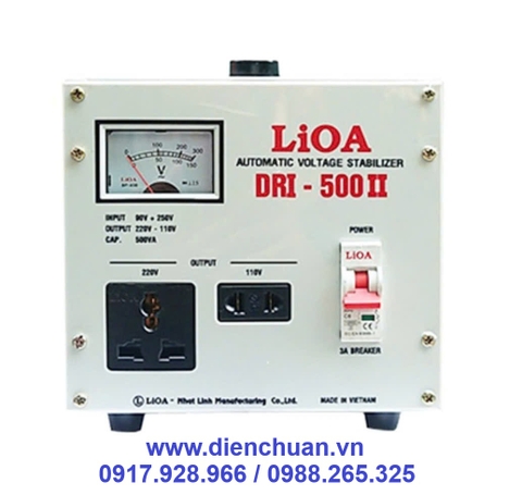 Ổn áp LIOA DRI-500II ( 0.5KVA/500VA giải điện áp 90V-250V)