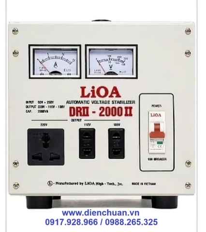 Ổn áp LIOA DRII-2000II ( 2KVA/2000VA dải điện áp 50V-250V)
