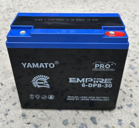 Ắc quy Yamato Empire Pro 12V-30AH dòng cao cấp nặng 7.1kg- Bình xước móp góc do vận chuyển, mới 100%- Bán thanh lý giá rẻ