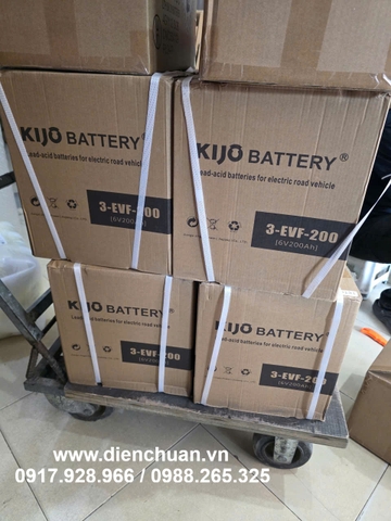 Ắc quy Kijo 3-EVF-200 (6V -200Ah/3HR - 6V-220Ah/5HR- 6V-250Ah/20HR ) dùng cho xe điện du lịch- xe Golf- xe nâng