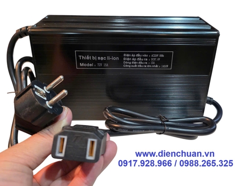 Sạc pin lithium 72V-87.6V 15A/ 1450W ( Nạp ắc quy 72V-15A)