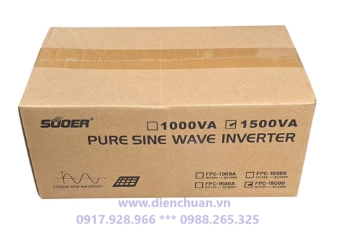 Kích điện Inverter sin chuẩn Suoer 1500VA 24V FPC-1500B