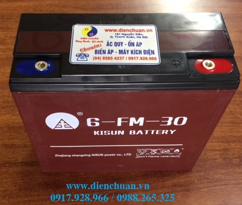 Bình ắc quy xe đạp điện 12V 30Ah Kisun 6-FM-30