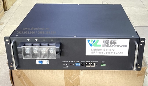 Ắc quy/ pin Lithium-ion/ Lifepo4 48V 50Ah Great Power GRP4850 ( 48V 50Ah)