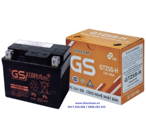 Bình ắc quy xe máy GS GTZ5S-H (12V-4AH)