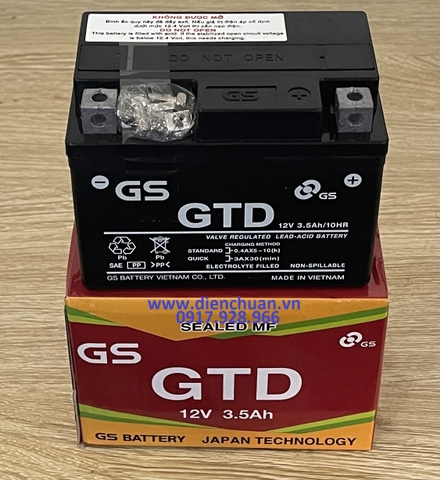 Ắc quy xe máy GS 12V 3.5ah GTD