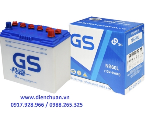 Ắc quy GS 12V 45Ah NS60/ NS60L/NS60L(S)