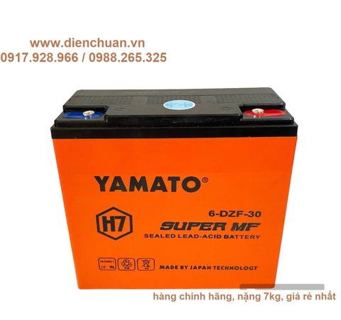 Ắc quy xe đạp điện xe máy điện 12V 30Ah YAMATO H7 (6-DZF-30 )