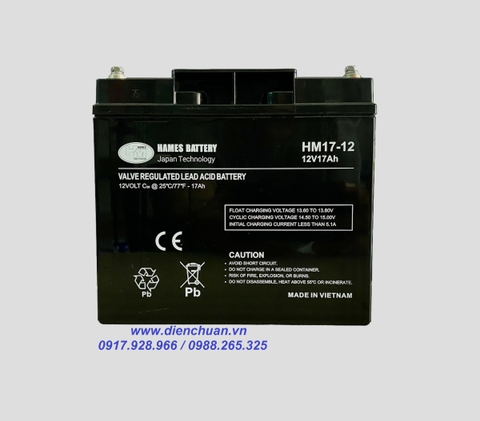 Ắc quy 12V-17Ah HAMES HM17-12