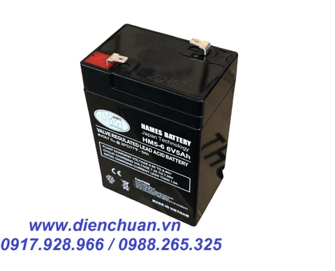 Ắc quy 6V 5Ah HAMES HM5-6 / pin 6V-5Ah