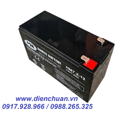 Ắc quy HAMES HM7.2-12 ( 12V 7.2Ah)/ Ắc quy Hames 12V-7,2Ah HM7.2-12