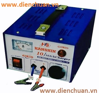 Sạc (nạp) ắc quy Hansshin 10A 12V Dây Đồng