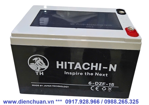 Ắc quy xe đạp điện 12V 15Ah HITACHI 6-DZF-15