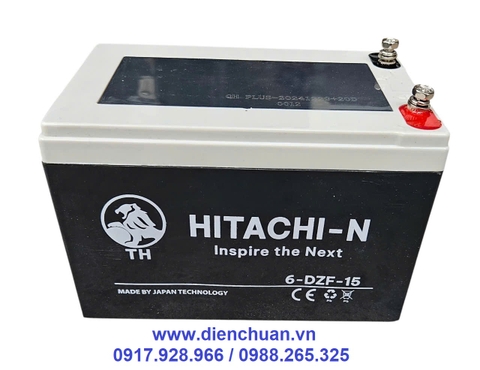 Ắc quy xe đạp điện 12V 15Ah HITACHI 6-DZF-15