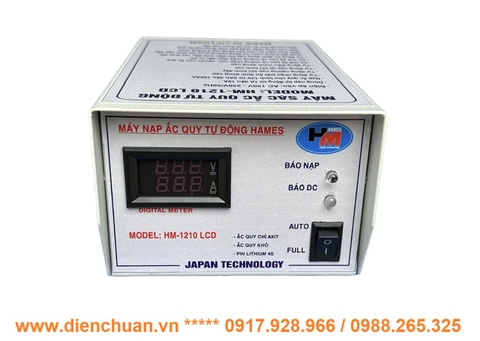 Máy nạp (sạc) ắc quy tự động Hames 12V-100Ah HM1210 LCD ( Sạc HAMES 12V-10A/ 100AH HM-1210LCD/SM)