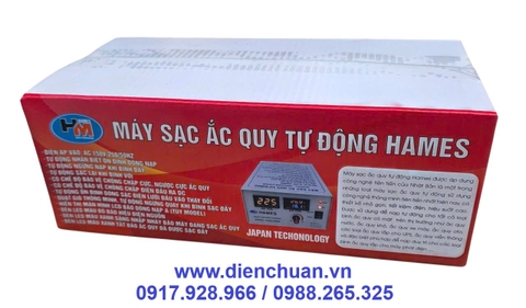 Máy nạp (sạc) ắc quy tự động Hames 12V-100Ah HM1210 LCD ( Sạc HAMES 12V-10A/ 100AH HM-1210LCD/SM)