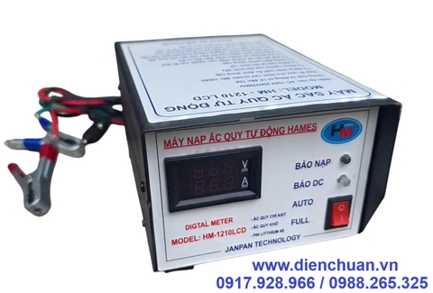 Máy nạp (sạc) ắc quy tự động Hames 12V-100Ah HM1210 LCD ( Sạc HAMES 12V-10A/ 100AH HM-1210LCD/SM)