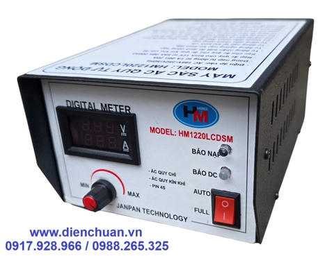 Máy sạc ắc quy tự động Hames 12V-200Ah HM-1220 LCD ( HAMES HM1220LCDSM 12V-20A/200AH)
