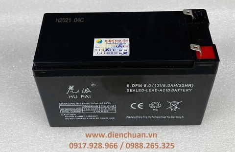 Ắc quy 12V 8Ah Hu Pai 6-DFM-8.0 ( 12V 8.0AH/20HR )