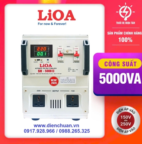 Ổn áp Lioa SH-5000II 5KVA (5000VA) 150V-250V