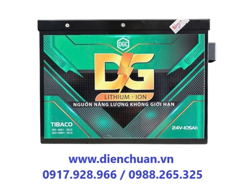 Ắc quy (pin) Lithium 24V 105Ah Đức Giang DGLI-241050 cho xe điện chà sàn, Solar, lưu trữ điện