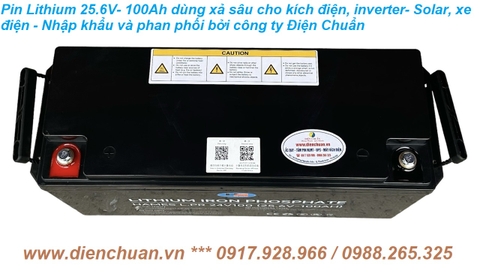 Pin lithium 25.6V 100Ah HAMES L.PR 24V100 ( Ắc quy Lithium 24V 100Ah/ 25.6V 100AH)