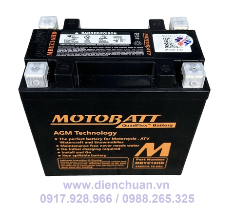 Ắc quy Motobatt MBYZ16HD/ Motobatt MBYZ16HD ( 12V 16.5AH) large displacement motorcycle battery