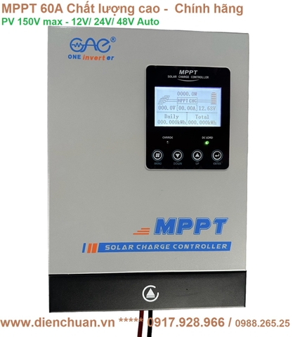 Điều khiển sạc năng lượng mặt trời MPPT 60A hàng chính hãng- Chất lượng cao