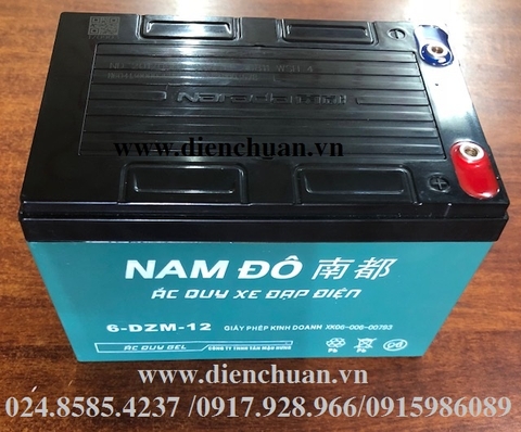 ắc quy xe đạp điện 12V 12Ah 6-DZM-12 Nam Đô