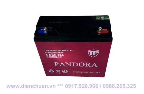 Ắc quy xe đạp điện PANDORA 12V-22.6Ah 6-DZF-22.6 ( Model 30A)