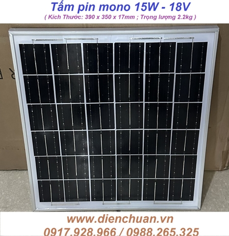 Tấm pin năng lượng mặt trời  15W-18V HAMES (HM15Wp-36M)