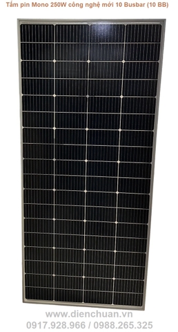 Tấm pin năng lượng mặt trời Mono 250W công nghệ mới 10 Busbar (10 BB) - BLUESUN 250W