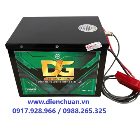 Pin Lithium dùng cho xe đạp điện 48V 20Ah ( DGLI-48200 )/ Ắc quy Lithium Đức Giang- Tia Sáng 48V-20Ah