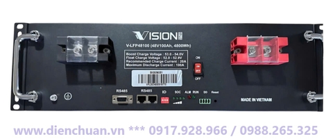 Ắc quy ( Pin) Lithium Vision 48V 100Ah (V-LFP48100 )