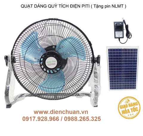 Quạt tích điện Năng Lượng Mặt Trời Chân Quỳ 15W