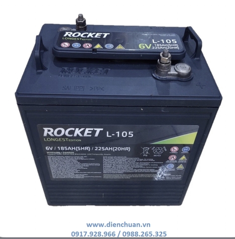 Ắc quy xe điện Rocket 6V-225ah L-105