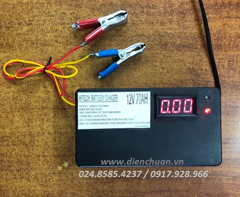 Sạc Ắc quy Hitech 7A 12V-70ah