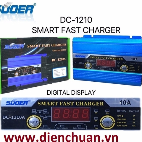 Bộ sạc bình ắc quy 10A 12V-100Ah Suoer DC-1210A