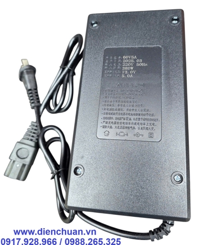 Sạc ắc quy/ sạc Pin lithium 60V-5A- sạc ngắt đầy 73V công suất 380W