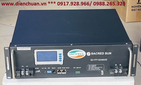 Ắc quy/ Pin Lithium- Ion SACRED SUN 48V 50Ah ( Model: SSIFP15S4850E )