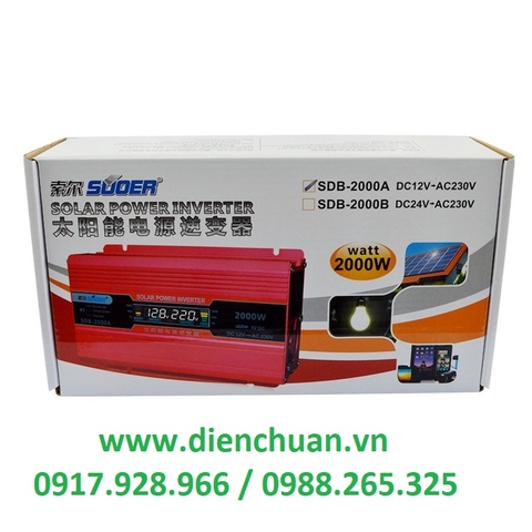 Kích điện ắc quy 12V 2000W Suoer SDB-2000A