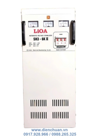 Ổn áp Lioa 3 pha SH3-6KII 6KVA (Điện vào 260V-430V điện ra 200v-380V công suất 6KVA)