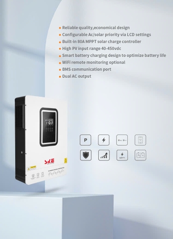 Solar Inverter ( Biến tần năng lượng mặt trời) 4200W 24V SKE PH4200 / 4.2kW