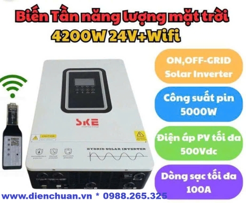 Solar Inverter ( Biến tần năng lượng mặt trời) 4200W 24V SKE PH4200 / 4.2kW