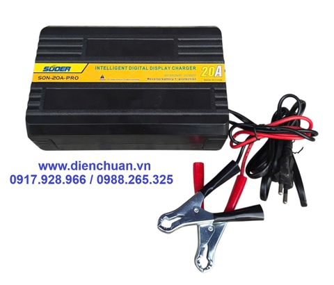 Máy sạc bình ắc quy tự động 12V/24V-200Ah Suoer Son-20A Pro