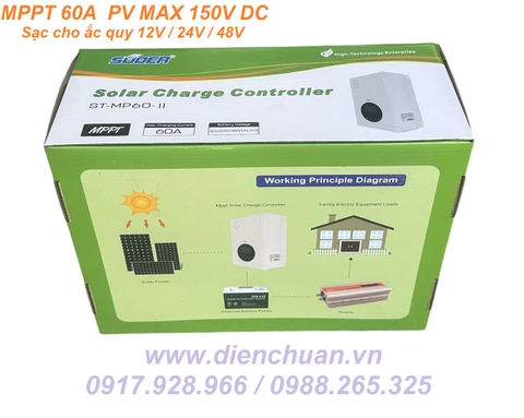 Bộ điều khiển sạc năng lượng mặt trời MPPT 60A Suoer ST-MP60